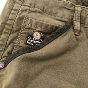 G-Star Raw olive cargo fitted cargo pants